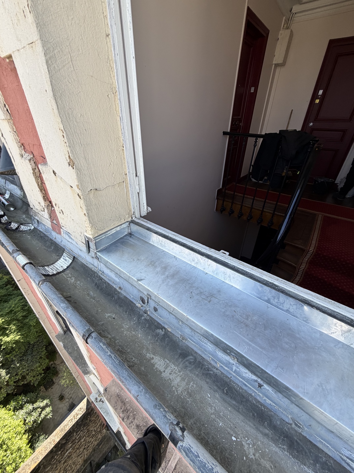 Appui de fenêtre façonné en zinc